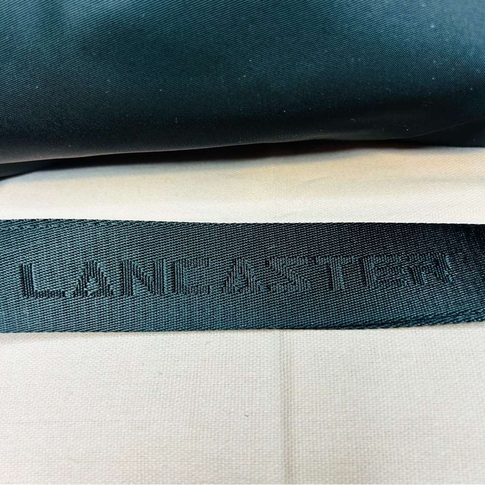 Lancaster Paris Black Nylon and Leather Leather Shoulder Bag with Slouchy Design - Picture 6 of 9